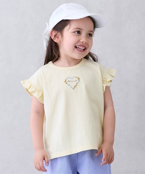 petit main(プティマイン)の「【プティプラ】GIRLS半袖T(Tシャツ/カットソー・キッズ・レッド/ライトピンク/オフホワイト/ライトブルー/エメラルド/マルチ/ライトベージュ/ネイビー/イエロー/ラベンダー・130cm/100cm/80cm/90cm/110cm/120cm)」の22枚目の写真