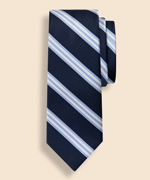 BROOKS BROTHERS(ブルックスブラザーズ)の「シルク BB#1ストライプ レップタイ Made in USA(ネクタイ・メンズ・バーガンディー/イエロー/ネイビー/レッド/ブルー/レッド系その他/グリーン/イエロー系その他・ONE SIZE)」の3枚目の写真