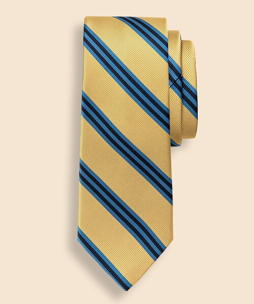 シルク BB#1ストライプ レップタイ Made in USA（ネクタイ）｜BROOKS