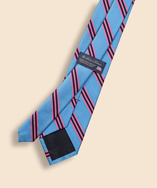 BROOKS BROTHERS(ブルックスブラザーズ)の「シルク BB#1ストライプ レップタイ Made in USA(ネクタイ・メンズ・バーガンディー/イエロー/ネイビー/レッド/ブルー/レッド系その他/グリーン/イエロー系その他・ONE SIZE)」の10枚目の写真