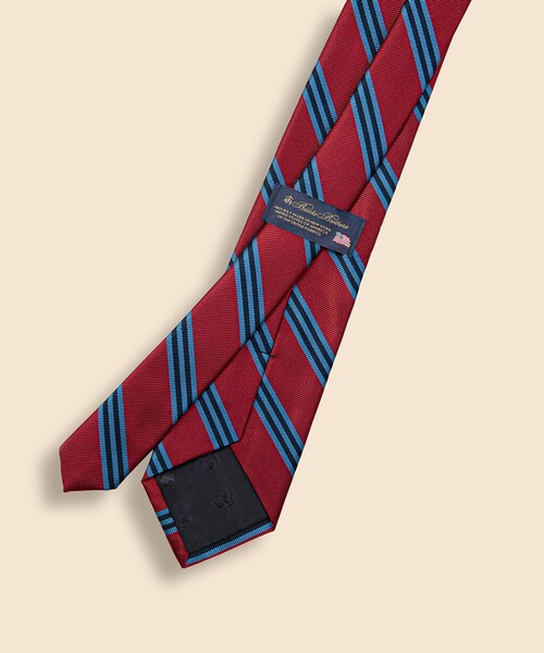 BROOKS BROTHERS(ブルックスブラザーズ)の「シルク BB#1ストライプ レップタイ Made in USA(ネクタイ・メンズ・バーガンディー/イエロー/ネイビー/レッド/ブルー/レッド系その他/グリーン/イエロー系その他・ONE SIZE)」の12枚目の写真