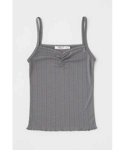 MOUSSY（マウジー）の「EYELET U-NECK カーディガン & キャミソール 春服（カーディガン/ボレロ・レディース・ライトブルー/ホワイト/チャコールグレー・FREE）」の13枚目の写真