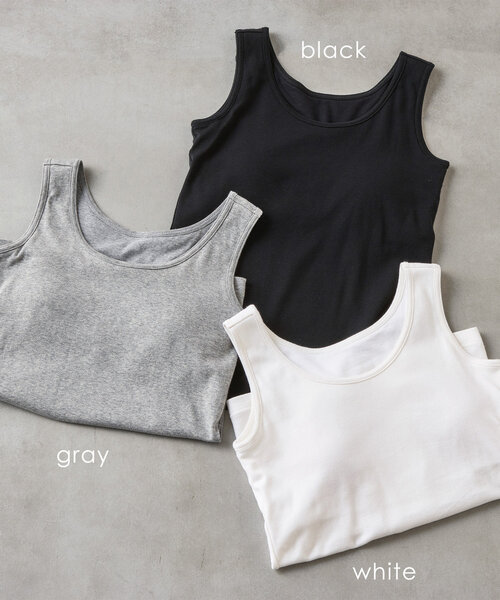 LIVETART（リヴェタート）の「カップツキタンクトップ（タンクトップ・レディース・ブラック/グレー/ホワイト・FREE）」の4枚目の写真