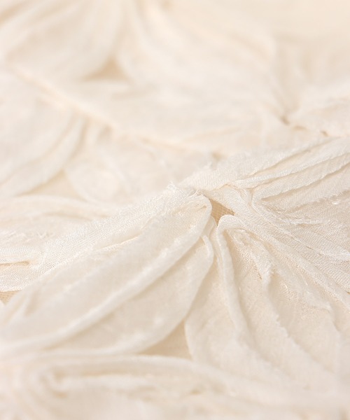 Jines（ジネス）の「チュールフラワーキャミ（シャツ/ブラウス・レディース・ブラック/ライトベージュ・38）」の22枚目の写真