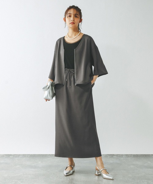 セール】シャツブルゾン＊スカートSET/325979（つなぎ/オールインワン