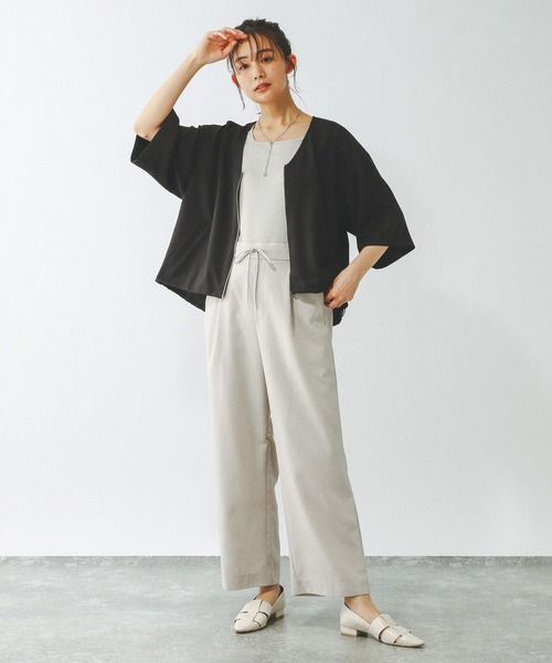 GLOBAL WORK(グローバルワーク)の「シャツブルゾン*スカートSET/325979(つなぎ/オールインワン・レディース・グレー/ブラック・MEDIUM/LARGE)」の3枚目の写真