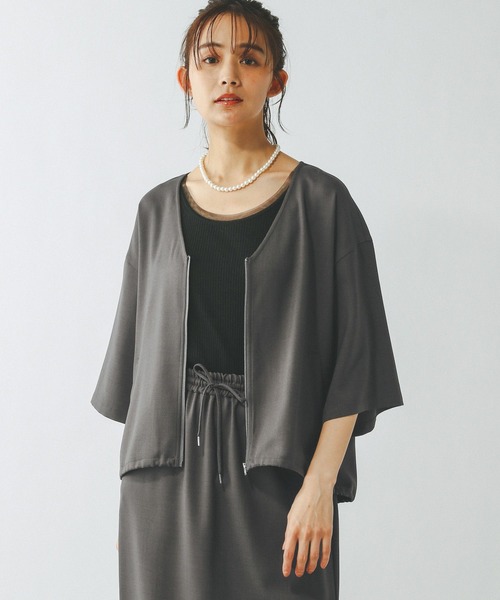 GLOBAL WORK(グローバルワーク)の「シャツブルゾン*スカートSET/325979(つなぎ/オールインワン・レディース・グレー/ブラック・MEDIUM/LARGE)」の8枚目の写真