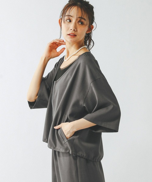 GLOBAL WORK(グローバルワーク)の「シャツブルゾン*スカートSET/325979(つなぎ/オールインワン・レディース・グレー/ブラック・MEDIUM/LARGE)」の10枚目の写真