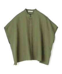 TOMORROWLAND グリーン 半袖シャツ ケープスタイル TOMORROWLAND｜トゥモローランドのシャツ/ブラウス（グリーン・カーキ