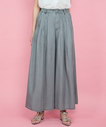 バイオシルクタックワイドパンツ≪洗濯機で洗える≫