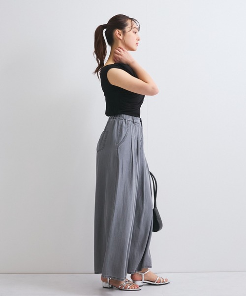 QUEENS COURT(クイーンズコート)の「バイオシルクタックワイドパンツ≪洗濯機で洗える≫(その他パンツ・レディース・ライトグレー/ブルー/ネイビー・M)」の17枚目の写真