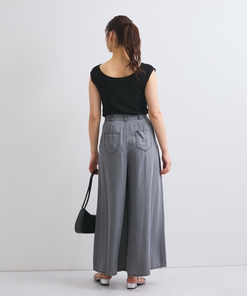 QUEENS COURT(クイーンズコート)の「バイオシルクタックワイドパンツ≪洗濯機で洗える≫(その他パンツ・レディース・ライトグレー/ブルー/ネイビー・M)」の18枚目の写真