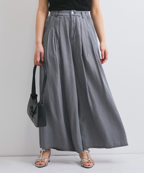 QUEENS COURT(クイーンズコート)の「バイオシルクタックワイドパンツ≪洗濯機で洗える≫(その他パンツ・レディース・ライトグレー/ブルー/ネイビー・M)」の14枚目の写真