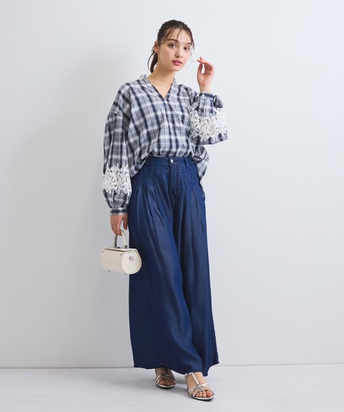 パンツ C セール】バイオシルクタックワイドパンツ≪洗濯機で洗える