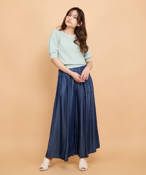 QUEENS COURT(クイーンズコート)の「バイオシルクタックワイドパンツ≪洗濯機で洗える≫(その他パンツ・レディース・ライトグレー/ブルー/ネイビー・M)」の20枚目の写真