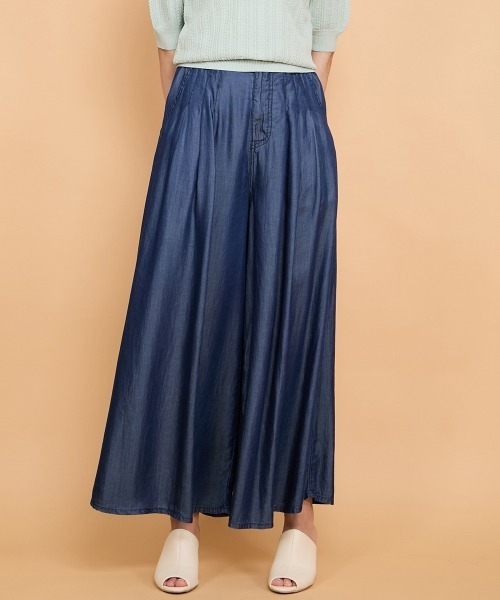 QUEENS COURT(クイーンズコート)の「バイオシルクタックワイドパンツ≪洗濯機で洗える≫(その他パンツ・レディース・ライトグレー/ブルー/ネイビー・M)」の22枚目の写真