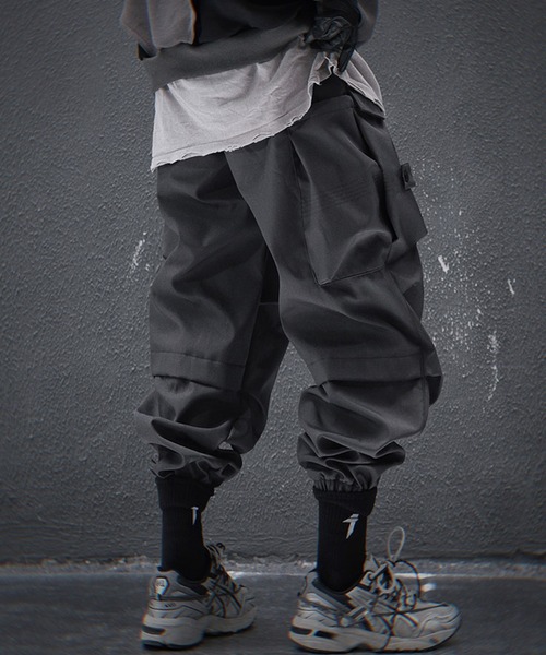 ストリートファッション TECH WEAR カーゴパンツ テックフェアーTECH WEAR韓国ファッションカーゴジョガーパンツ