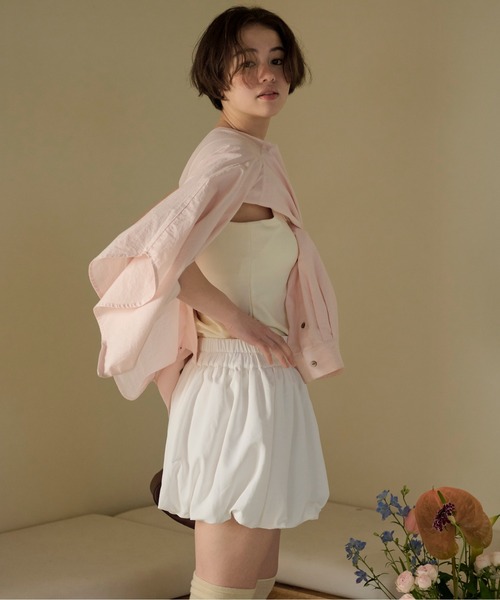 loin nuit(ロワンニュイ)の「gather balloon skirt / ギャザーバルーンスカート(スカート・レディース・ホワイト/ネイビー・FREE)」の21枚目の写真