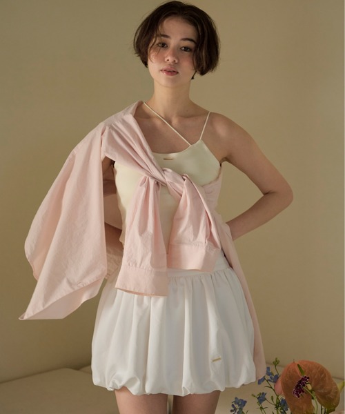 loin nuit(ロワンニュイ)の「gather balloon skirt / ギャザーバルーンスカート(スカート・レディース・ホワイト/ネイビー・FREE)」の20枚目の写真