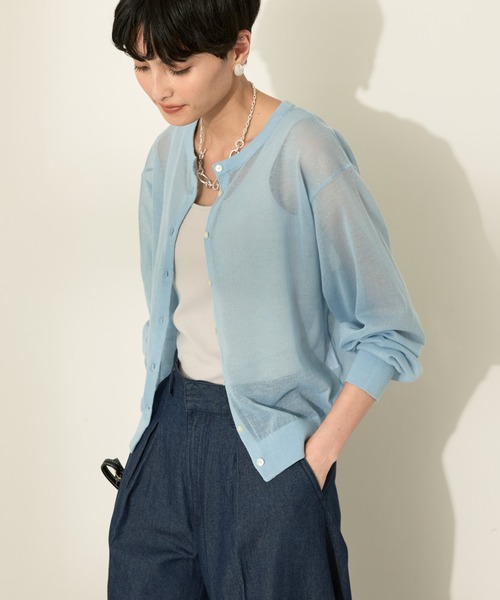 超新品【Droite lautreamont】ボレロ　麻調ニットカーディガン Droite lautreamontのカーディガンの商品一覧|レディース