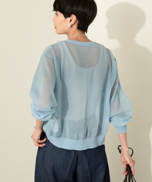 AMERICAN HOLIC（アメリカンホリック）の「シアークルーネックニットカーディガン（カーディガン/ボレロ・レディース・その他6/ブラック/ライトブルー/アイボリー/シルバー・M/L）」の22枚目の写真