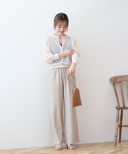 AMERICAN HOLIC（アメリカンホリック）の「シアークルーネックニットカーディガン（カーディガン/ボレロ・レディース・その他6/ブラック/ライトブルー/アイボリー/シルバー・M/L）」の6枚目の写真