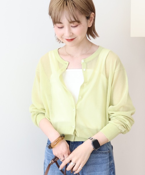 AMERICAN HOLIC（アメリカンホリック）の「シアークルーネックニットカーディガン（カーディガン/ボレロ・レディース・その他6/ブラック/ライトブルー/アイボリー/シルバー・M/L）」の12枚目の写真