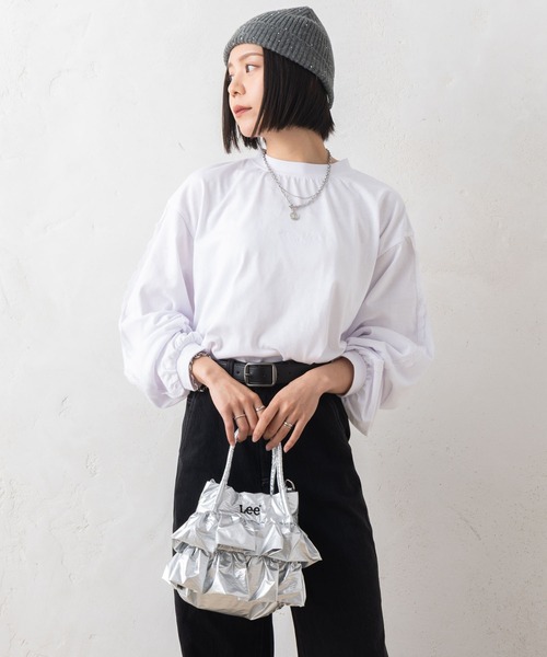Lee（リー）の「Lee リー フリルデザイン 2WAY ミニショルダーバッグ ハンドバッグ（ショルダーバッグ・レディース・ブラック/シルバー/オフホワイト・FREE）」の6枚目の写真