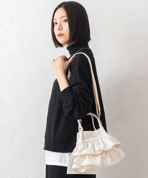 Lee（リー）の「Lee リー フリルデザイン 2WAY ミニショルダーバッグ ハンドバッグ（ショルダーバッグ・レディース・ブラック/シルバー/オフホワイト・FREE）」の15枚目の写真