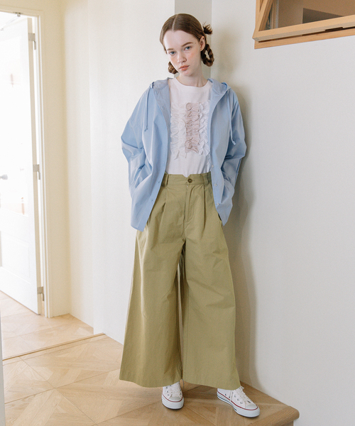 POU DOU DOU（プードゥドゥ）の「ランダムフリルTee（Tシャツ/カットソー・レディース・オフホワイト/ブラック/ダークグリーン・M/3）」の16枚目の写真