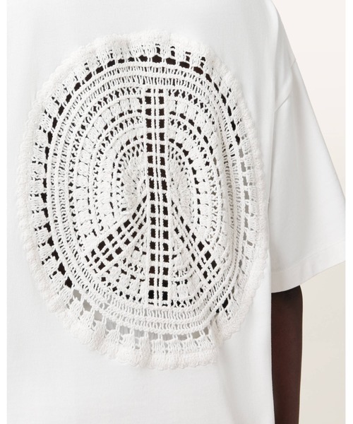 ALLSAINTS(オールセインツ)の「AMELIE CROCHET OVERSIZED BOXY T-SHIRT | AMELIE クロシェ オーバーサイズ ボクシー Tシャツ(Tシャツ/カットソー・レディース・ホワイト・S/M/XS/L)」の7枚目の写真