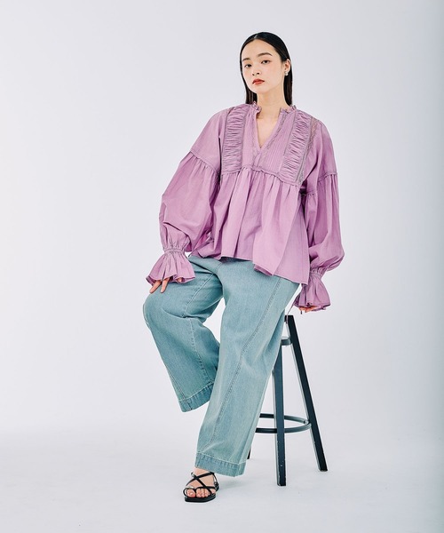 べーちゃん様 セール】ボリュームレースブラウス 323364（シャツ/ブラウス