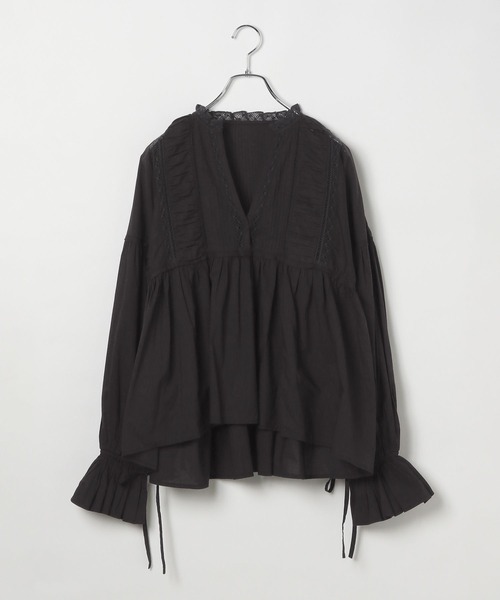 LEPSIM（レプシィム）の「ボリュームレースブラウス　323364（シャツ/ブラウス・レディース・ライトパープル/ブラック/オフホワイト・FREE）」の8枚目の写真