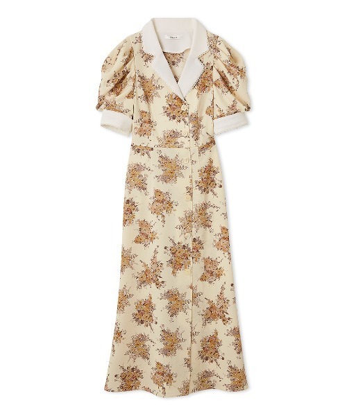 【最終価格】スナイデル　マルチプリントパフスリーブワンピース　SNIDEL SNIDEL ワンピース マルチプリントパフスリーブワンピース