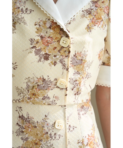 SNIDEL（スナイデル）の「マルチプリントパフスリーブワンピース