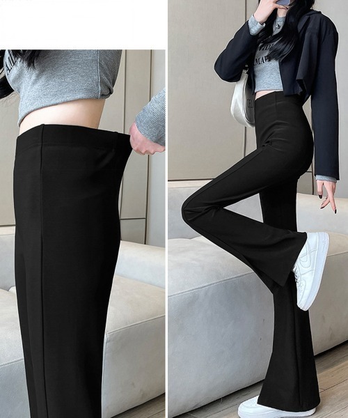Miniministore（ミニミニストア）の「フレアスキニーパンツ スリット入りパンツ（スウェットパンツ・レディース・ブラック・L/XL/M）」の20枚目の写真