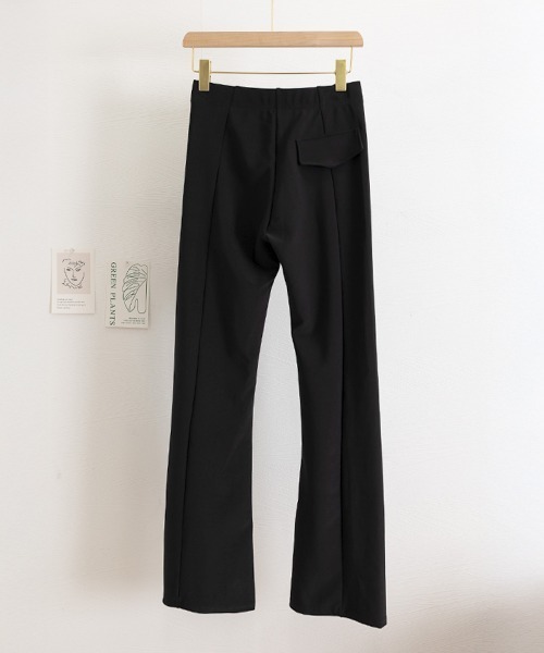 Miniministore（ミニミニストア）の「フレアスキニーパンツ スリット入りパンツ（スウェットパンツ・レディース・ブラック・L/XL/M）」の5枚目の写真