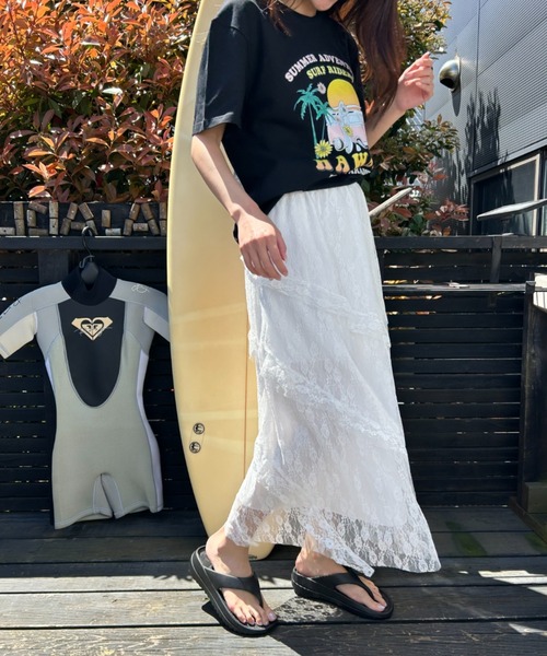 Loco Ocean(ロコオーシャン)の「ホワイトレース ティアード フレアスカート(スカート・レディース・ホワイト・M/L)」の15枚目の写真