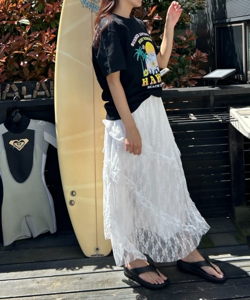 Loco Ocean(ロコオーシャン)の「ホワイトレース ティアード フレアスカート(スカート・レディース・ホワイト・M/L)」の16枚目の写真