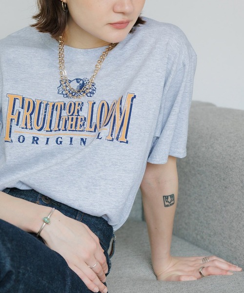 FRUIT OF THE LOOM(フルーツオブザルーム)の「FRUIT OF THE LOOM /フルーツオブザルームPrint T-Shirt B 半袖Tシャツ 2026新作 再入荷 秋服 2026年秋冬(Tシャツ/カットソー・メンズ・ホワイト/ブラック/グレー・XL/M/L)」の3枚目の写真