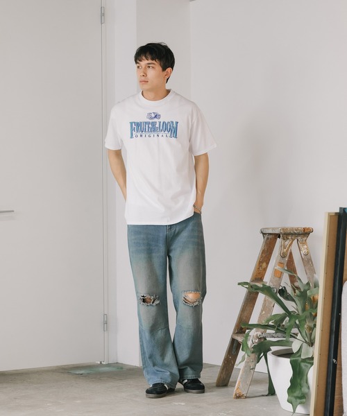 FRUIT OF THE LOOM(フルーツオブザルーム)の「FRUIT OF THE LOOM /フルーツオブザルームPrint T-Shirt B 半袖Tシャツ 2026新作 再入荷 秋服 2026年秋冬(Tシャツ/カットソー・メンズ・ホワイト/ブラック/グレー・XL/M/L)」の21枚目の写真