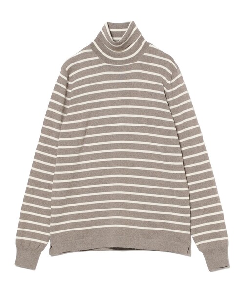 GRAN SASSO / 12ゲージ ボーダー タートルネックニット（ニット