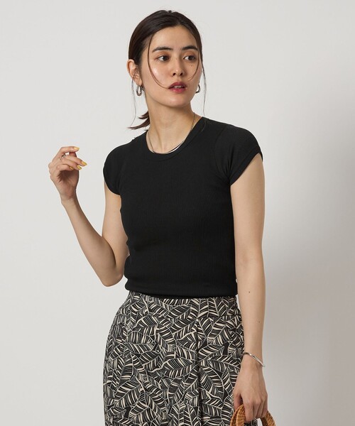 gicipi（ジチピ）の「＜gicipi＞CALCIO フレンチスリーブ Tシャツ（Tシャツ/カットソー・レディース・オフホワイト/ブラック/ライトブルー・FREE）」の9枚目の写真