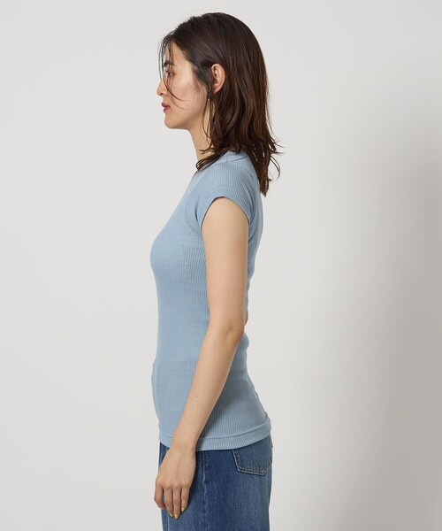 gicipi（ジチピ）の「＜gicipi＞CALCIO フレンチスリーブ Tシャツ（Tシャツ/カットソー・レディース・オフホワイト/ブラック/ライトブルー・FREE）」の13枚目の写真