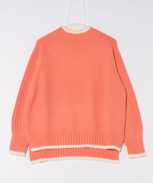 INTERPLANET（インタープラネット）の「７Ｇ天竺＊袖山リブ配色ハイネックプルオーバー（ニット/セーター・レディース・グリーン/ブルー/チャコールグレー/グレー/オレンジ・FREE）」の9枚目の写真