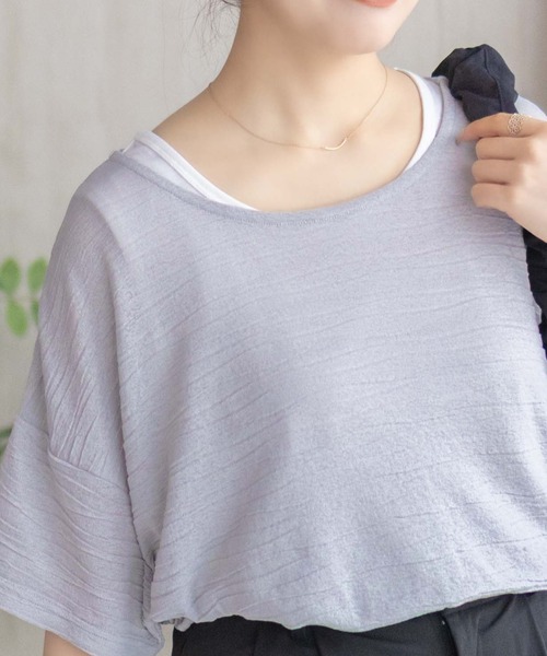 NAVY(ネイビー)の「NAVY シアープルオーバーアンサンブル(アンサンブル・レディース・グレー/ブラック/ミント・M/L)」の2枚目の写真