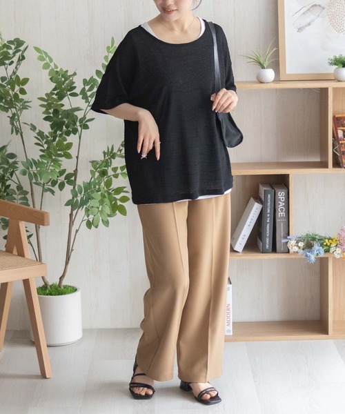 NAVY(ネイビー)の「NAVY シアープルオーバーアンサンブル(アンサンブル・レディース・グレー/ブラック/ミント・M/L)」の4枚目の写真