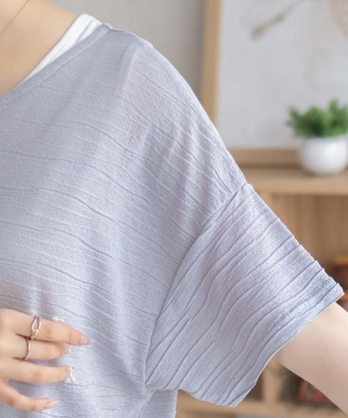 NAVY(ネイビー)の「NAVY シアープルオーバーアンサンブル(アンサンブル・レディース・グレー/ブラック/ミント・M/L)」の7枚目の写真