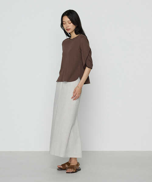 K.T KIYOKO TAKASE（キヨコタカセ）の「ポコポコジャージー バックタックTシャツ（Tシャツ/カットソー・レディース・ブルー/ホワイト/ブラウン・11号/9号）」の20枚目の写真