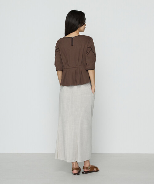 K.T KIYOKO TAKASE（キヨコタカセ）の「ポコポコジャージー バックタックTシャツ（Tシャツ/カットソー・レディース・ブルー/ホワイト/ブラウン・11号/9号）」の21枚目の写真